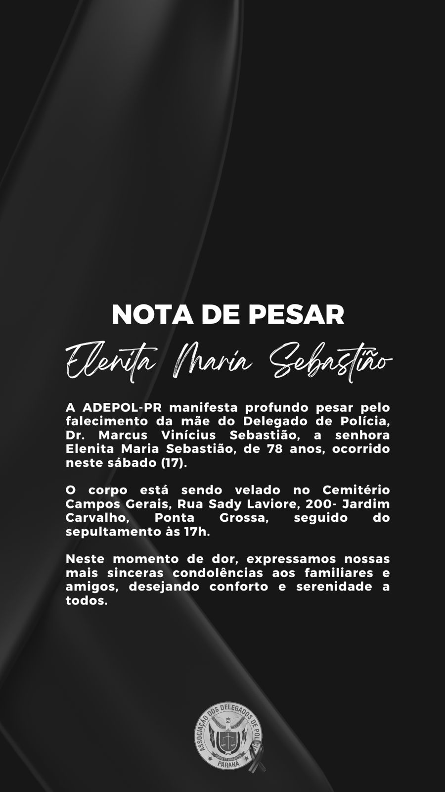 Senhora Elenita Maria Sebastião