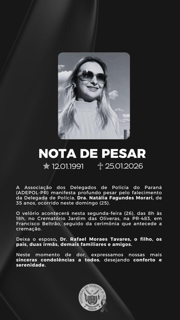 Falecimento- Dra. Natália Fagundes Morari