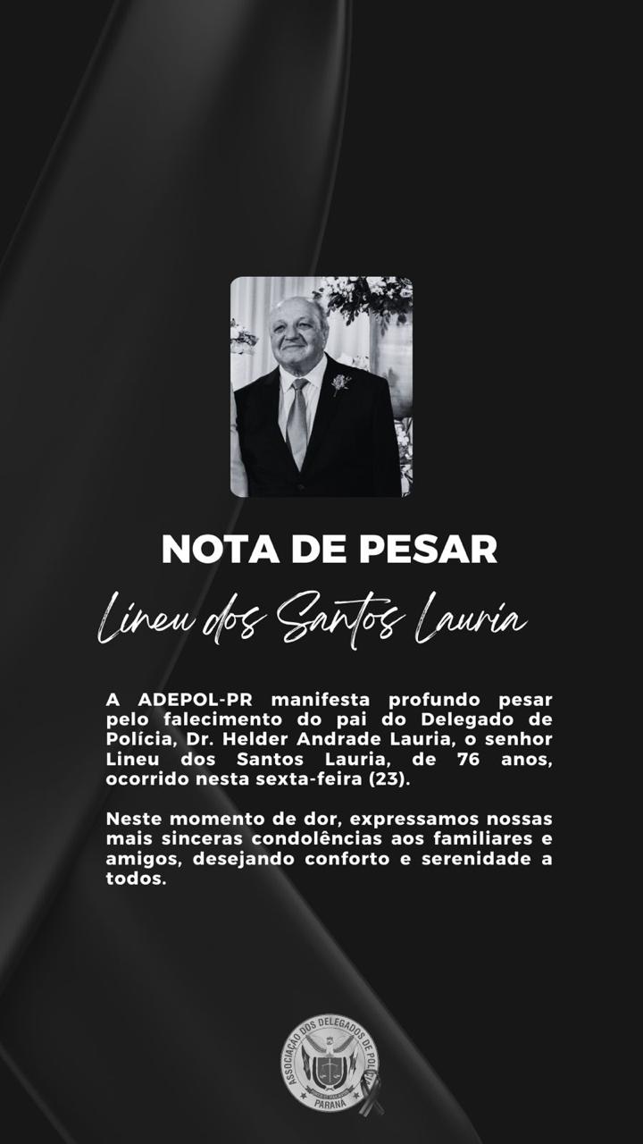 Falecimento- Lineu dos Santos Lauria